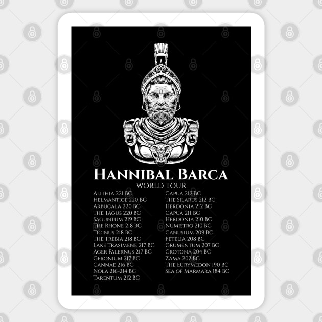 Hannibal Barca World Tour - Classical Antiquity - Carthaginian History Sticker by Styr Designs